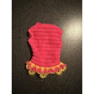 Vtg Mattel 1968-1969 #1115 Talking Barbie Original Knit Top Pink & Yellow